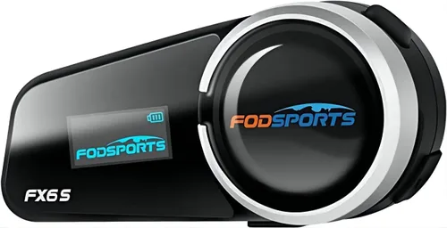 Miniatura 12 de Fodsports FX6 - Auriculares Bluetooth para motocicleta, intercomunicador Bluetooth para grupo de 6 motociclistas, sistemas de comunicación