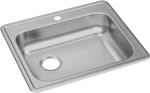 Miniatura 28 de Elkay GE12521 Dayton Fregadero de cocina empotrable de una sola cubeta de acero inoxidable de 25" - 1 orificio para grifo