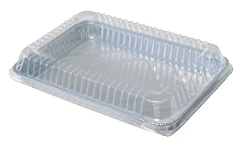 Durable Packaging -P1200 Tapa de plástico baja para bandeja desechable de 1/4 tamaño pastel (paquete de 100)