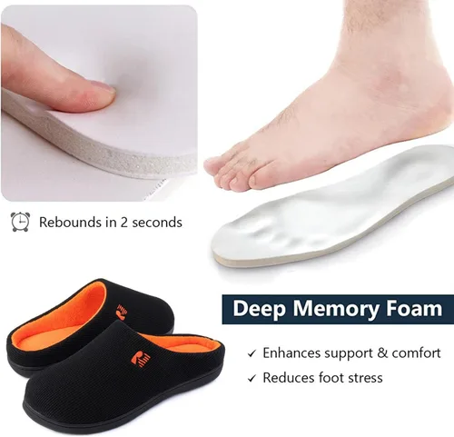 Miniatura 4 de Pantuflas RockDove para hombre de espuma viscoelástica, dos tonos