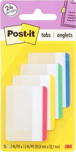 Anotadores Post-it de colores primarios lisos variados, 2 pulgadas, 6 colores, surtido, (Assorted Primary Colors Lined)