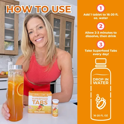 Miniatura 2 de Superfood Tabs skinnytabs - Bebida limpiadora antihinchazón con 15 superalimentos, apoya la digestión, la energía y los antojos, vegano, sin OMG, 30
