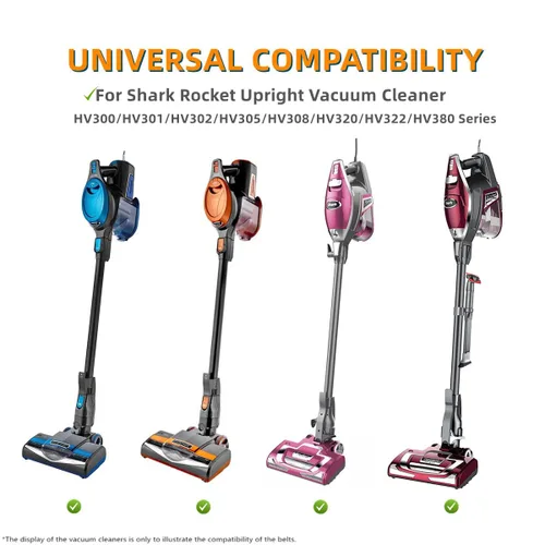 Miniatura 3 de JEDELEOS Correas de repuesto para aspiradora vertical Shark Rocket HV300 HV301 HV302 HV305 HV308 HV310 HV320 HV322 HV380 HV345 ZS350 ZS350C ZS351