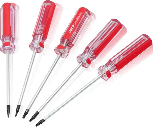 Miniatura 15 de Bonsicoky Juego de 5 piezas de destornilladores de seguridad Torx con punta magnética y empuñadura de plástico, destornillador Torx para reparación