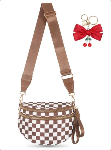 Miniatura 13 de Bum Bag Crossbody Bag para mujer Amplias bolsas Riñoneras cruzadas de nailon Monedero con cinturón para viajar y correr, regalos de moda