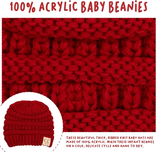 Miniatura 5 de Funky Junque - Gorro tejido tipo Beanie calentito para bebé, ideal para el invierno