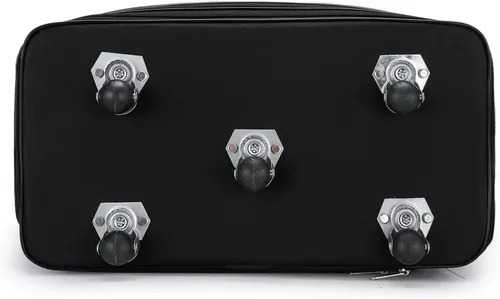 Miniatura 5 de Bolsa de lona expandible con ruedas giratorias, maleta, plegable, expandible, Negro -, Moda moderna