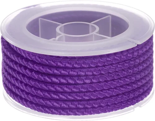 Miniatura 58 de HARFINGTON Cordón de hilo de nailon para cuentas de 0.063 in, cuerda de nailon trenzado extrafuerte para manualidades, pulseras, joyería, Negro