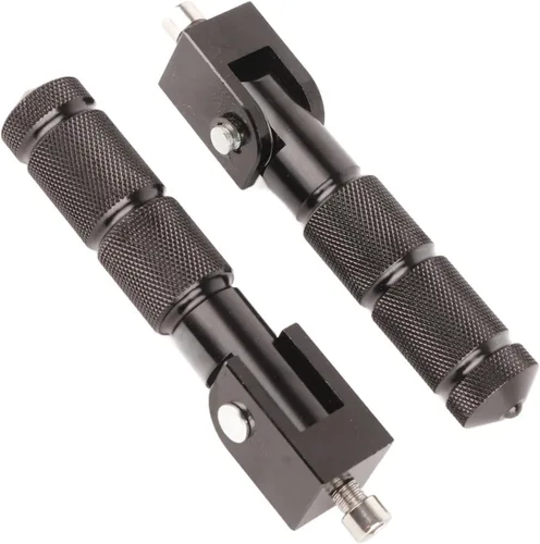 Miniatura 4 de Estriberas de aluminio, 2 piezas, 8MM universal, 90 grados plegables, negro, 5 1 pulgadas