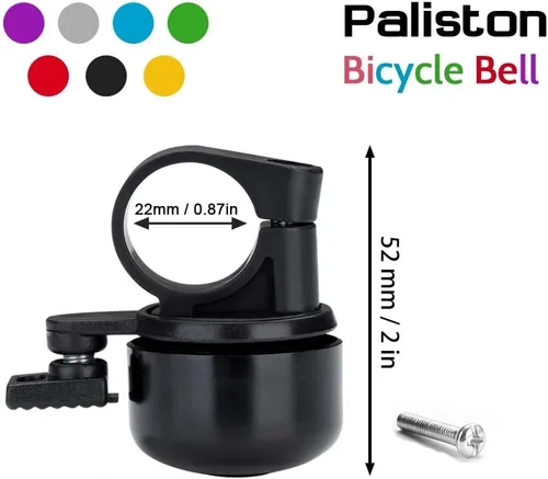 Miniatura 5 de Timbre de Bicicleta Timbre de Bicicleta Sonido Nítido para Adultos Niños Niños Niñas Negro