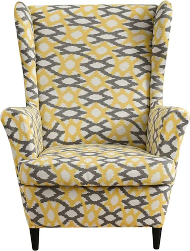 Miniatura 42 de Eco-Ancheng Funda para silla Wingback, 2 piezas, respaldo de ala, fundas de elastano para sillón con respaldo de ala, fundas para sillón con parte