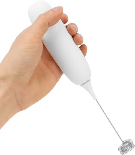 Miniatura 10 de Espumador de leche de mano, espumador de leche a batería, batidor de huevos para el hogar, para café, café con leche, chocolate caliente, mini