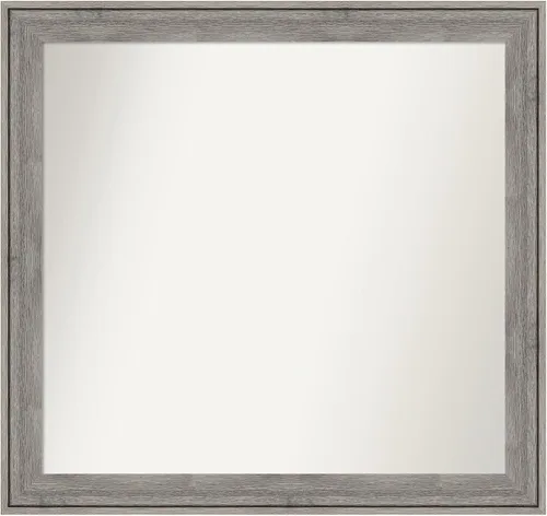 Miniatura 170 de Amanti Art Espejo de pared personalizado no biselado (24.5 x 24.5 pulgadas), marco gris marrón alta, varios tamaños personalizados, espejo de baño