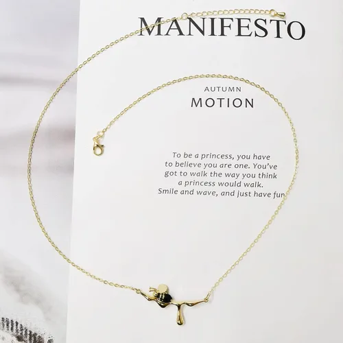Miniatura 2 de Collar de abejorro con dije de abejorro, collares con colgante de miel goteante para mujer, joyería simple para uso diario, collares para mejores