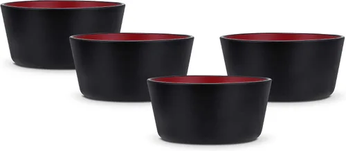 Miniatura 25 de Stone Lain Juego de platos de gres, 4 tazas, Tina - Azul y gris