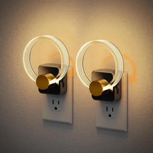 Miniatura 26 de JandCase Luz Nocturna, Luces Nocturnas Cambiantes de Color Enchufables en la Pared, Luz Nocturna RGB con Sensor de Luz, Luz Nocturna Enchufable