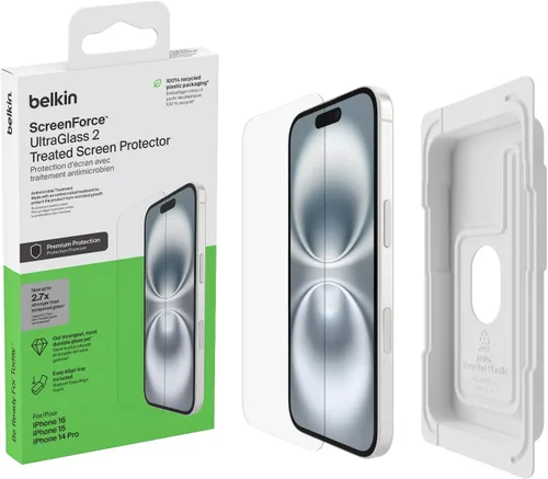 Miniatura 10 de Belkin ScreenForce InvisiGlass - Protector de pantalla de privacidad para iPhone 16 Plus, protección contra impactos resistente a los arañazos