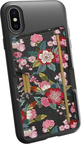 Miniatura 13 de Smartish Funda tipo cartera para iPhone 13 Pro – Wallet Slayer Vol. 2 [delgada + protectora] tarjetero con función atril - Azul sobre verde Blues