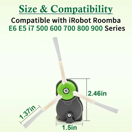 Miniatura 8 de ilovelife Pieza de módulo de motor de cepillo lateral de repuesto compatible con iRobot Roomba E6 E5 i7 500 600 700 800 900 Series – Accesorio
