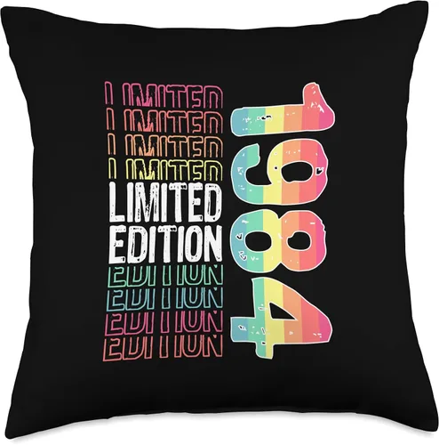 Miniatura 4 de Limited Edition Vintage 1984 Retro Birthday Throw Pillow