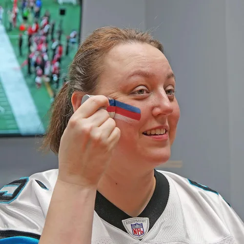 Miniatura 4 de Pintura facial patriótica en barra – Rojo, blanco y azul, 3 colores seguro para la piel, maquillaje para deportes, 4 de julio y días festivos