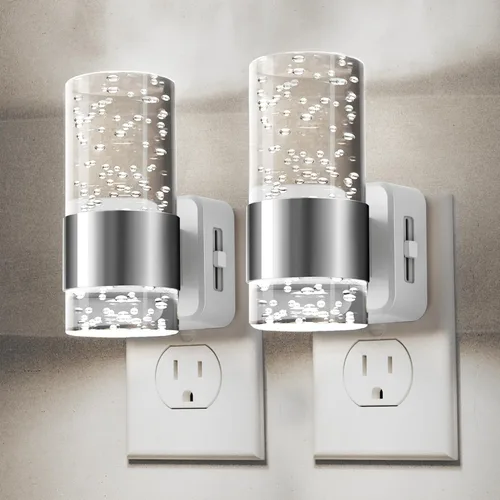 Miniatura 36 de L LOHAS LED Night Lights Plug into Wall, Acrylic Bubble Night Light,Dimmable Nightlight with 0-100 LM, 3000K Plug in Night Light with Dusk to Dawn