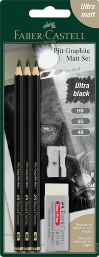 Miniatura 8 de Faber-Castell Pitt - Juego de lápices mate de grafito, lata de metal de 6 lápices de grafito, juego de lápices de dibujo y dibujo