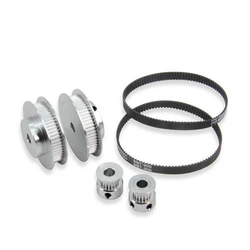 Miniatura 15 de Juego de 2 poleas de sincronización de aluminio GT2 de 20 y 30 dientes, 0.197 in de diámetro con 2 unidades de longitud de 7.874 in de ancho, correa
