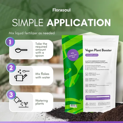 Miniatura 4 de Florasoul® Alimento para plantas de interior inodoro (1.1 libras por 130 galones), fertilizante orgánico de algas marinas para plantas