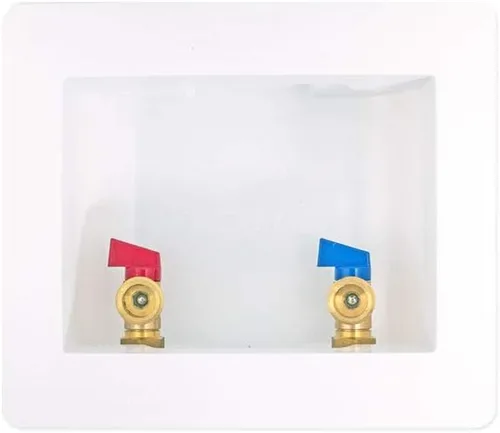Miniatura 8 de Eastman Conexión de CPVC de 1/2 pulgada, caja de salida blanca para lavadora de drenaje central, 60249