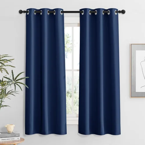 Miniatura 22 de RYB HOME Cortinas opacas de cocina de 36 pulgadas de largo, tratamiento de privacidad para ventanas pequeñas, aislamiento térmico, telón de fondo