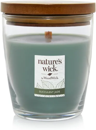 Miniatura 11 de Velas WoodWick Nature's Wick con aroma a canela y manzana, 283,5 g con tapa de madera, crepita al quemarse, otoño