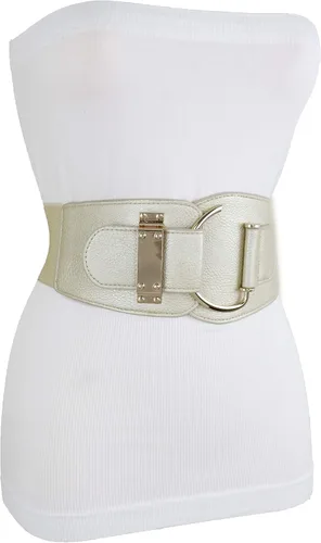 Miniatura 29 de TFJ - Cinturón ancho de moda para mujer, cintura alta, hebilla de gancho de metal dorado, talla XS, S, M, L, XL