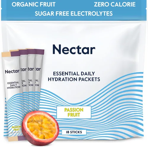 Miniatura 11 de Nectar - Sobres de hidratación - Sobres de polvo de electrolitos - Sin azúcar ni calorías - Polvo de electrolitos líquidos de frutas orgánicas