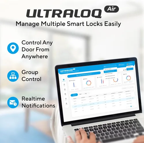 Miniatura 7 de ULTRALOQ Latch 5 La primera cerradura inteligente WiFi incorporada del mundo con huella dactilar, cerradura de puerta sin llave 5 en 1 con teclado