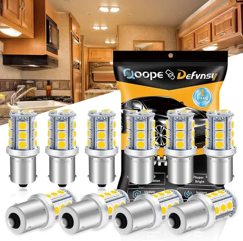 Bombilla LED 1156 1141 de 10V-30V CA/CC súper brillante blanco cálido 1073 7506 BA15S bombillas de repuesto para RV caravana cámper remolque de