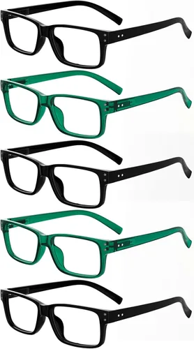 Miniatura 12 de Eyekepper Paquete de 7 lentes de lectura con bloqueo de luz azul para hombres +1.50 Bloqueador de luz azul b40 – 7 pares