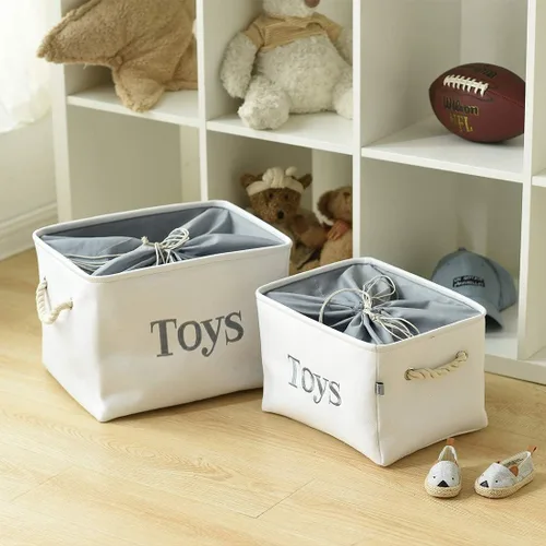 Miniatura 3 de Almacenamiento de juguetes para niños, caja de juguetes ligera y plegable, organizador de almacenamiento de juguetes con asa, cestas