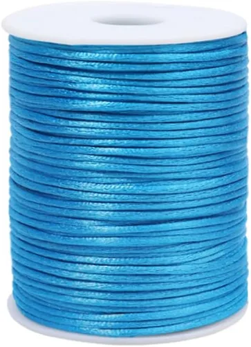 Miniatura 21 de 2.0 mm x 110 yardas de cordón de satén de nailon para abalorios, hilo trenzado para nudos chinos, rattail, macramé, pulseras, collares, fabricación