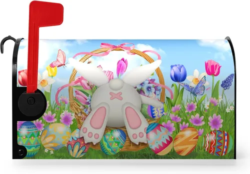 Miniatura 11 de Funda para buzón de verano magnética, girasol de verano impermeable, fundas para buzón de primavera, mariposas florales, buzón de poste, cubiertas