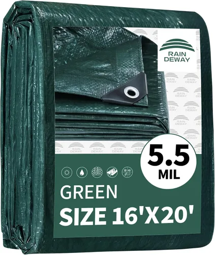 Miniatura 89 de RAINDEWAY Tarps - Lona impermeable de color azul de 4 x 16 pies de grosor, resistente a desgarros, multiusos, para techo, campamento, automóvil