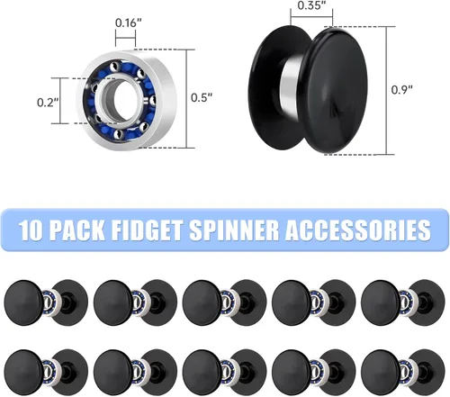 Miniatura 7 de NiArt Juego de Spinner de Dedo Manual DIY Kit de Molde de Resina de Epoxy de Silicona 9 Moldes con 10 Rodamientos, Juego de Juguete de Mano