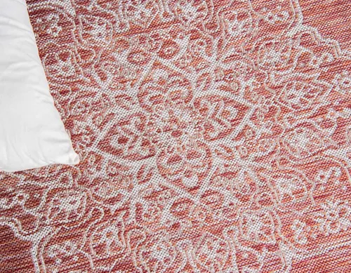 Miniatura 4 de Unique Loom Outdoor Traditional Collection - Alfombra de área, estilo antiguo (2' x 6' 1", color rojo óxido/gris)