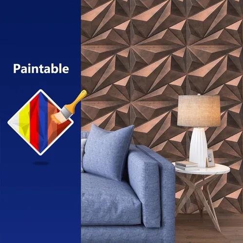 Miniatura 6 de Art3dwallpanels Panel de pared de PVC 3D diamante para decoración de pared interior, panel de PVC para decoración de pared, paneles de pared