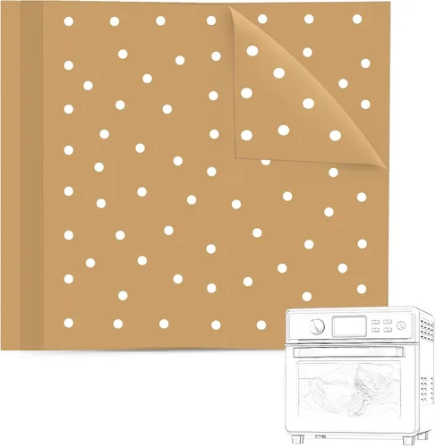 Miniatura 9 de BYKITCHEN Forro para horno para freidora de aire, 9 x 11 pulgadas, papel pergamino rectangular sin blanquear, compatible con Cuisinart, Breville
