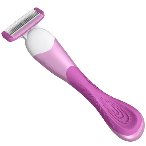 Miniatura 3 de ShaveMOB Kit de maquinilla de afeitar de 3 cuchillas para mujer (mango de cabeza flexible + 12 recambios) - El práctico kit de afeitado