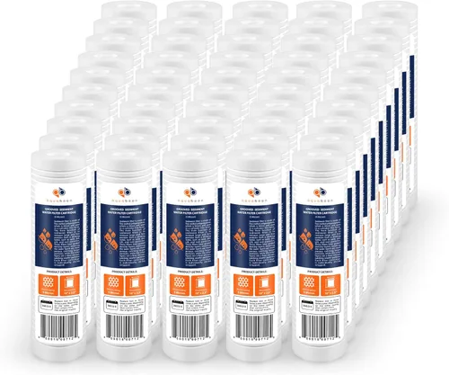 Miniatura 11 de Aquaboon cartucho de filtro de agua de sedimento ranurado, 10 pulgadas x 2.5 pulgadas, para cualquier unidad RO