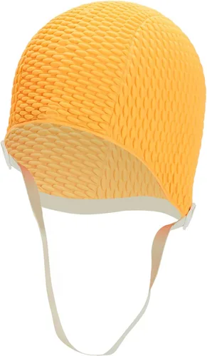 Miniatura 13 de Sporti Gorro de Natación de Burbujas, Gorro de Baño de Protección para Mujeres, Agarre Interior Antideslizante, Hecho de Látex/Goma y Mantiene