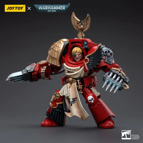 Miniatura 7 de Joytoy 1/18 Figura de acción Warhammer 40k Mecha 5.3 pulgadas de alto modelo de juguete ángeles de sangre terminadores de asalto Sargento Santoro