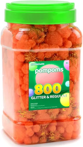 Miniatura 32 de Eppingwin 90 PCS Pompones Multicolores, Pompones Suaves de 1.5 Pulgadas para Manualidades, Colores Surtidos Pompones Grandes para Artes